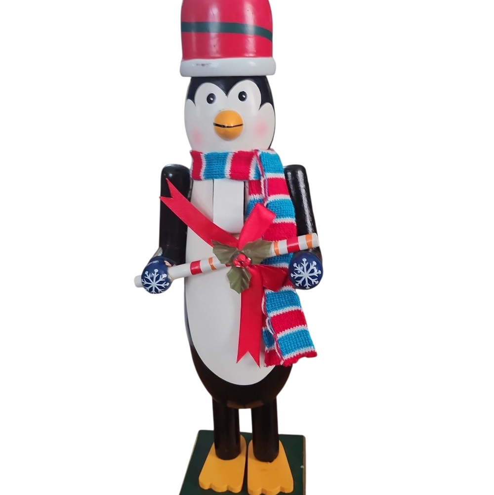 Unique Penguin Nutcracker 14" Tall